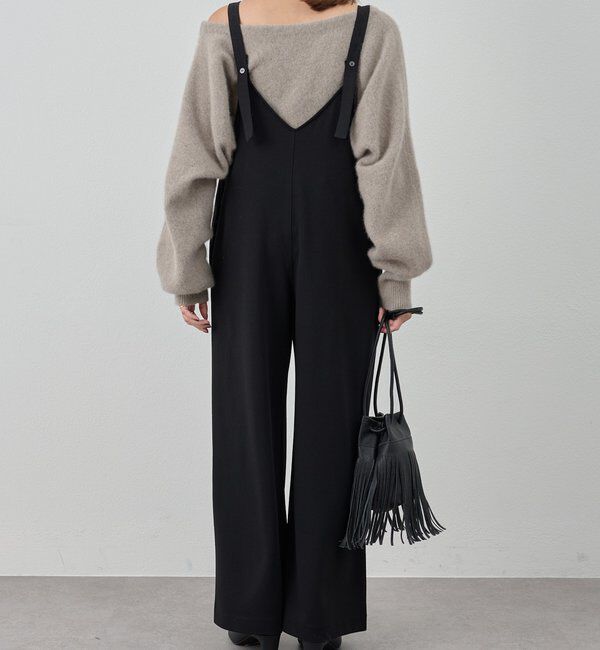  「《累計1.5万枚突破！》《全骨格細見え》カットジョーゼットキャミサロペット」|オールインワン|