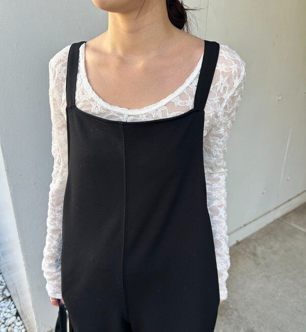  「《累計1.5万枚突破！》《全骨格細見え》カットジョーゼットキャミサロペット」|オールインワン|