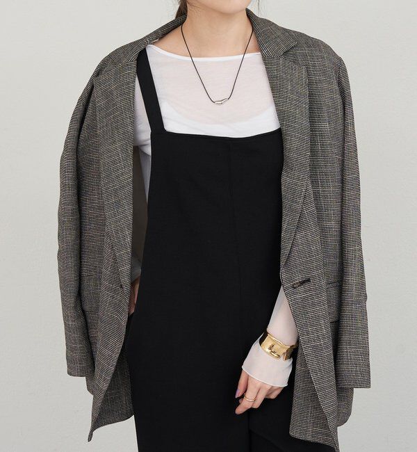  「《累計1.5万枚突破！》《全骨格細見え》カットジョーゼットキャミサロペット」|オールインワン|