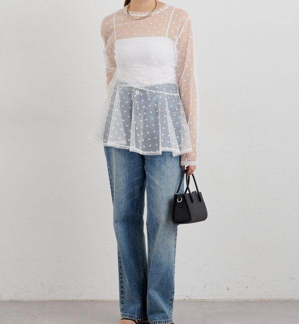  「【26SS予約】ドットチュールブラウス」|シャツ・ブラウス|