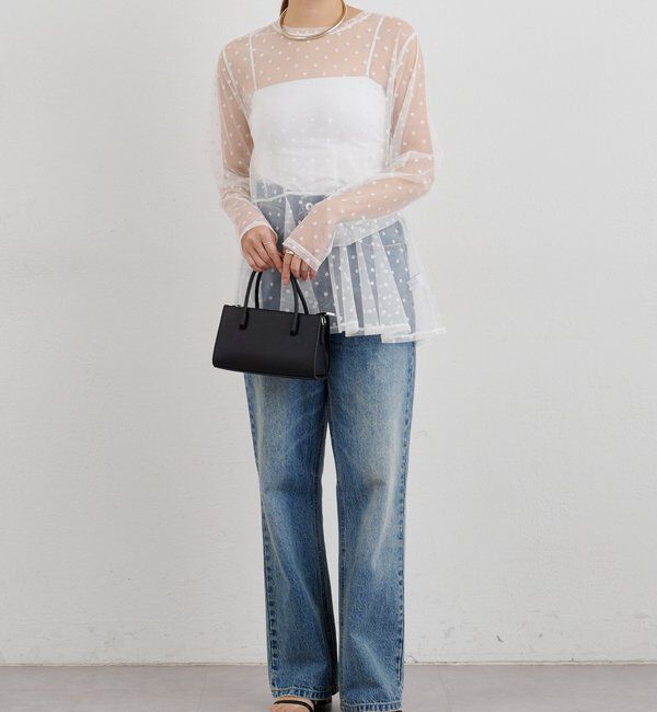  「【26SS予約】ドットチュールブラウス」|シャツ・ブラウス|