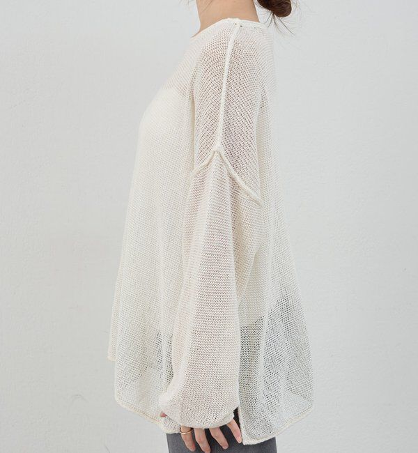  「【26SS予約】リネンオーバーニット」|ニット・セーター|