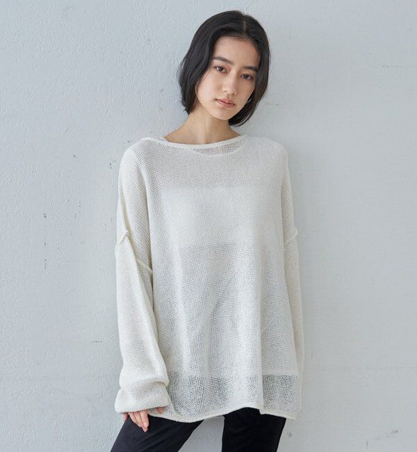  「【26SS予約】リネンオーバーニット」|ニット・セーター|