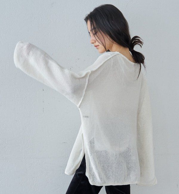  「【26SS予約】リネンオーバーニット」|ニット・セーター|