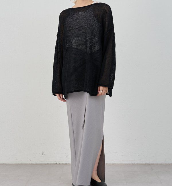  「【26SS予約】リネンオーバーニット」|ニット・セーター|