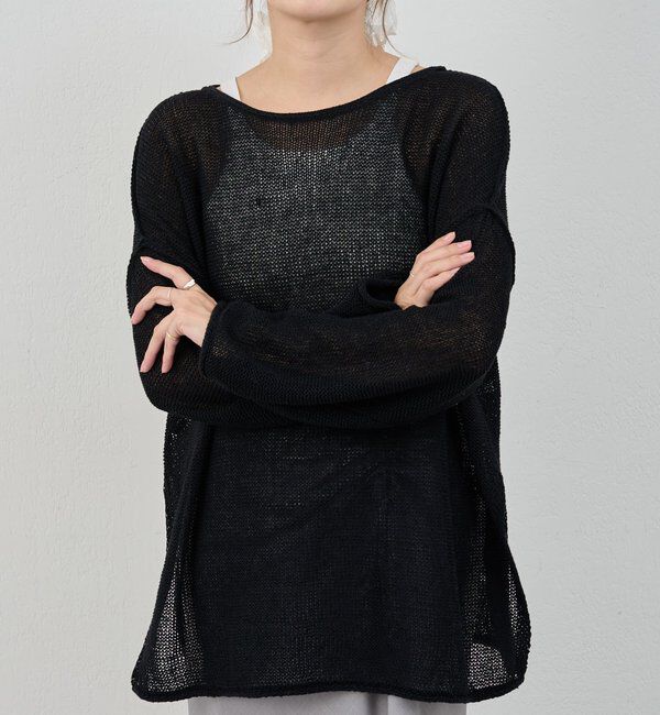  「【26SS予約】リネンオーバーニット」|ニット・セーター|