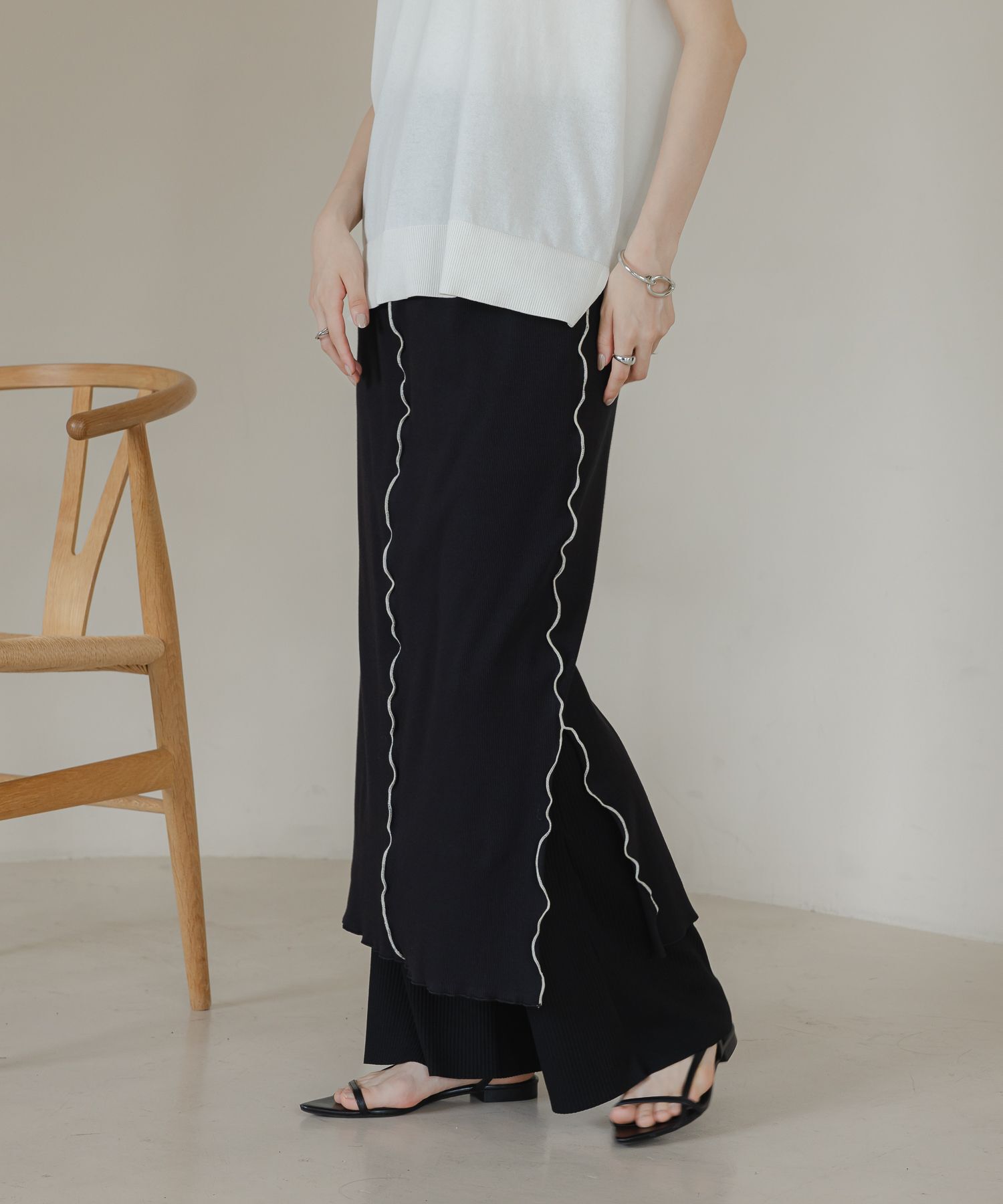 LOWRYS FARM「カットメロータイトスカート」|スカート|