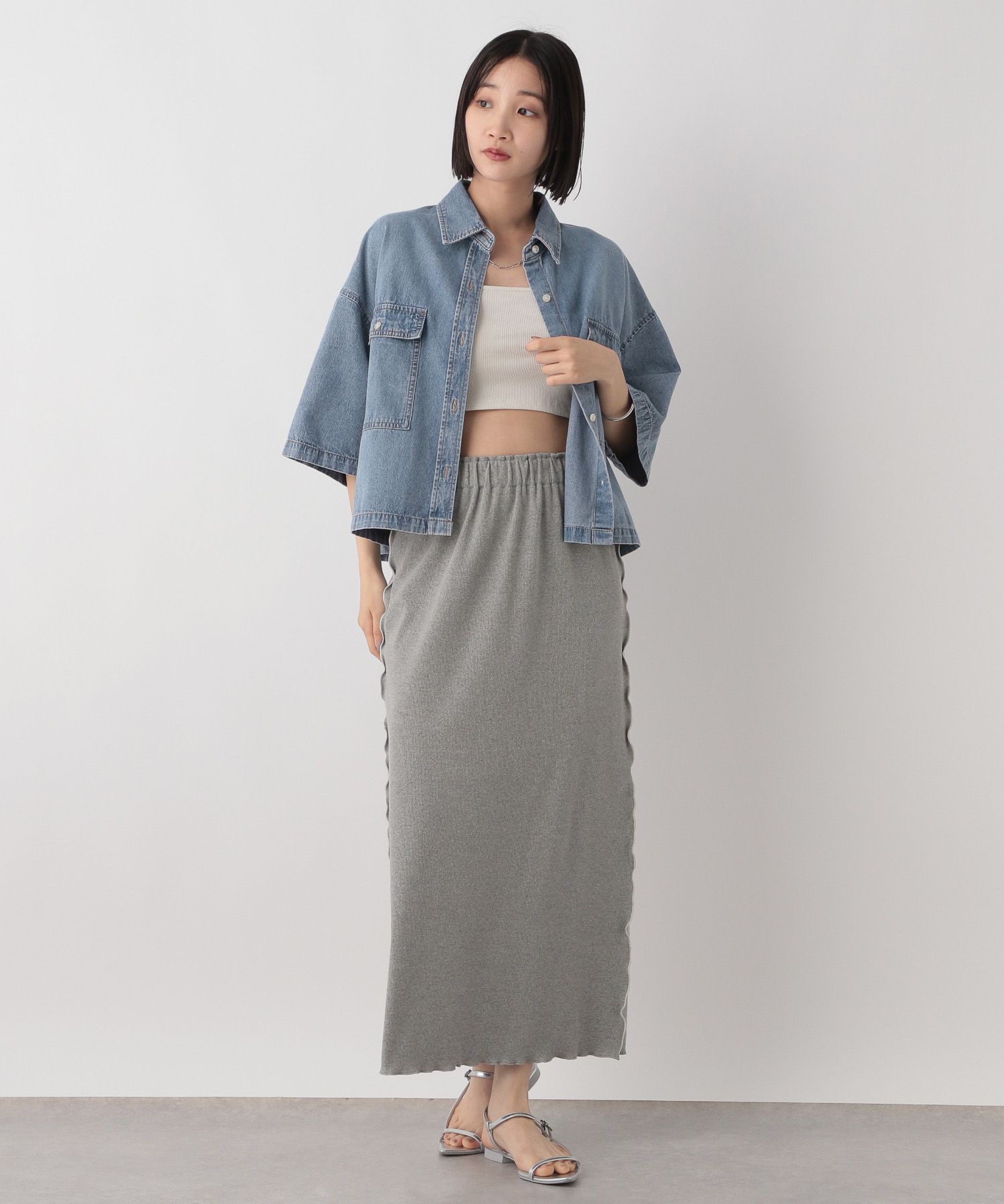 LOWRYS FARM「カットメロータイトスカート」|スカート|