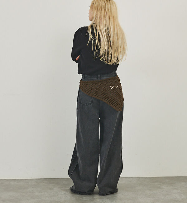 NOMINE「【Stuart Austin】透かし編み クロシェニット スカーフ」|バンダナ・スカーフ|