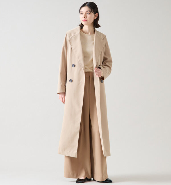TIARA「ダブルブレストワイドコート」|トレンチコート|