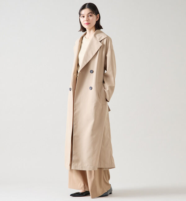 TIARA「ダブルブレストワイドコート」|トレンチコート|