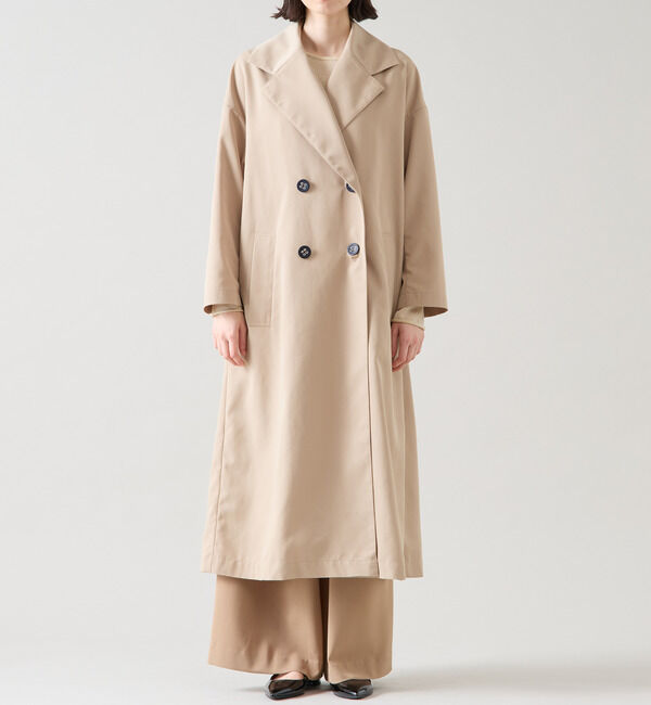 TIARA「ダブルブレストワイドコート」|トレンチコート|