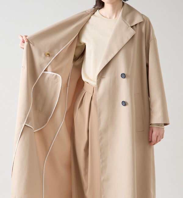 TIARA「ダブルブレストワイドコート」|トレンチコート|