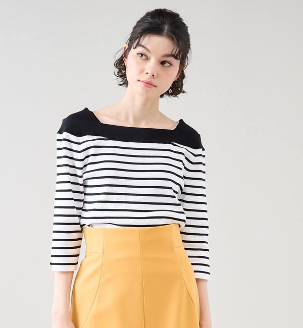 TIARA「デザインボートネックニット」|ニット・セーター|