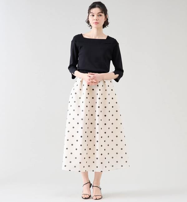 TIARA「デザインボートネックニット」|ニット・セーター|