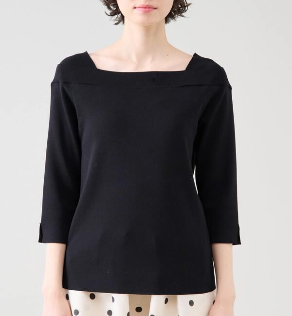 TIARA「デザインボートネックニット」|ニット・セーター|