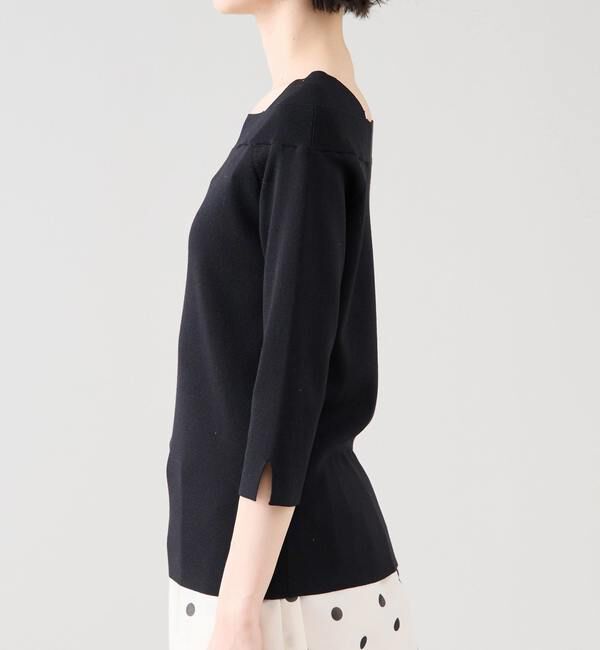 TIARA「デザインボートネックニット」|ニット・セーター|