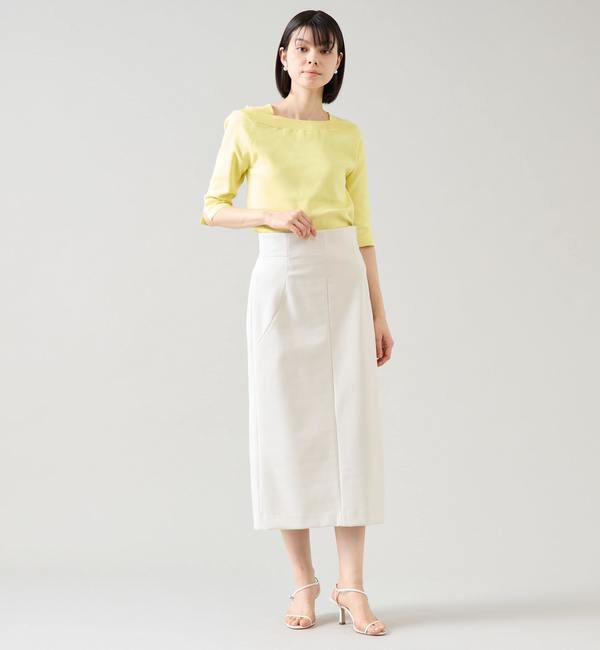 TIARA「デザインボートネックニット」|ニット・セーター|