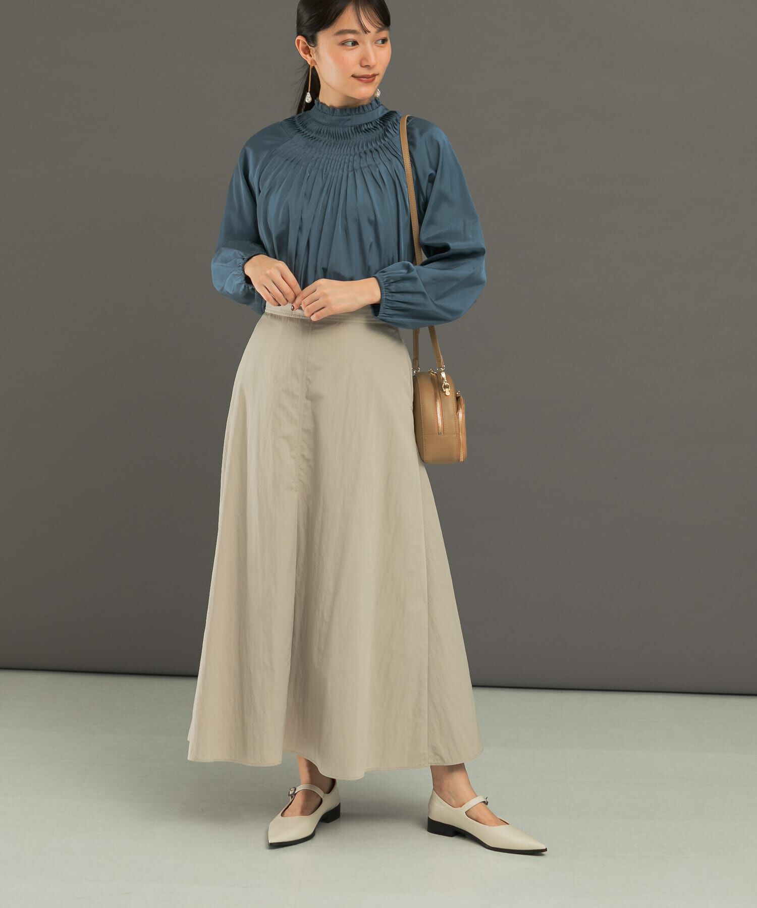 URBAN RESEARCH ROSSO「タフタロングフレアスカート」|スカート|