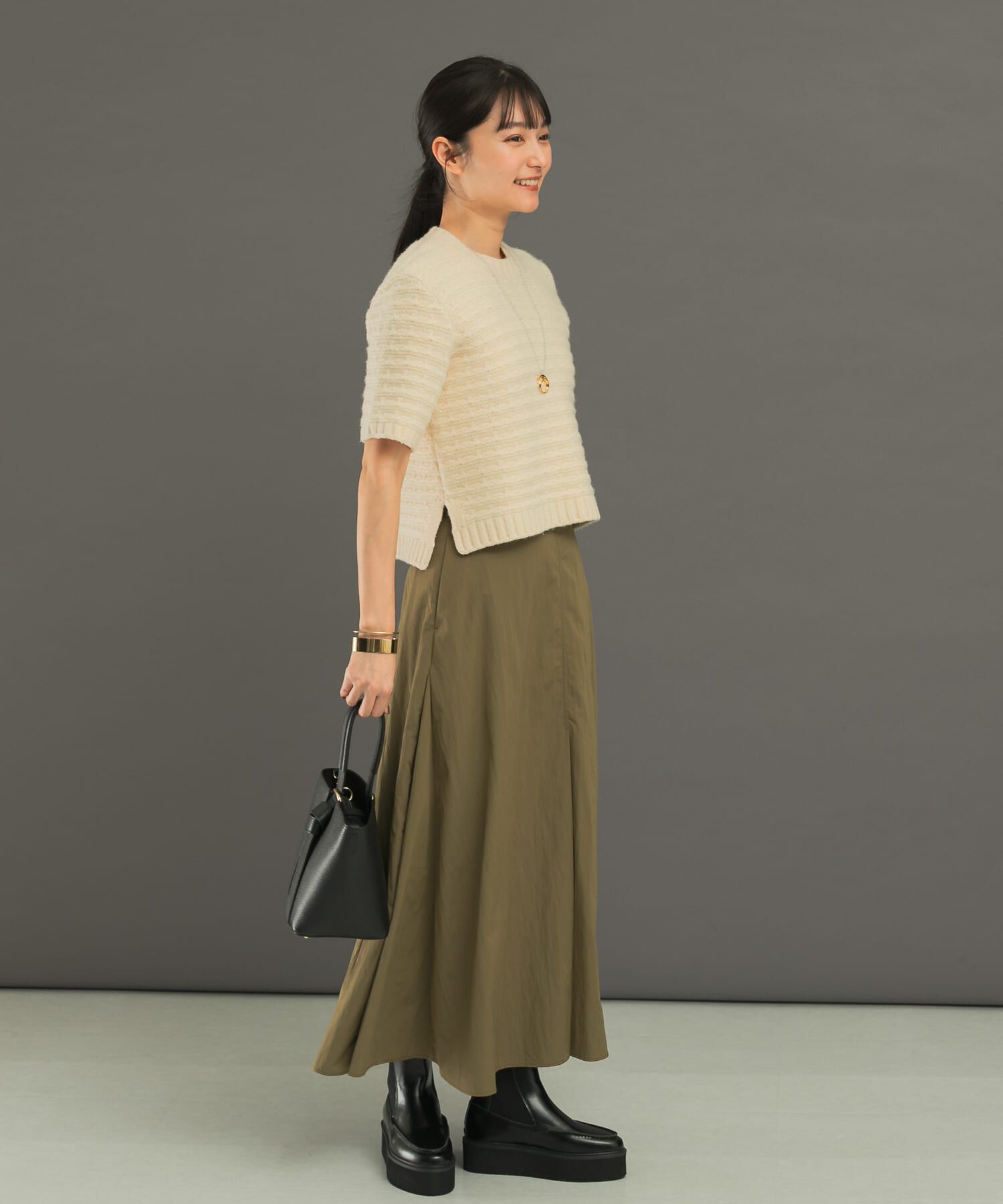 URBAN RESEARCH ROSSO「タフタロングフレアスカート」|スカート|