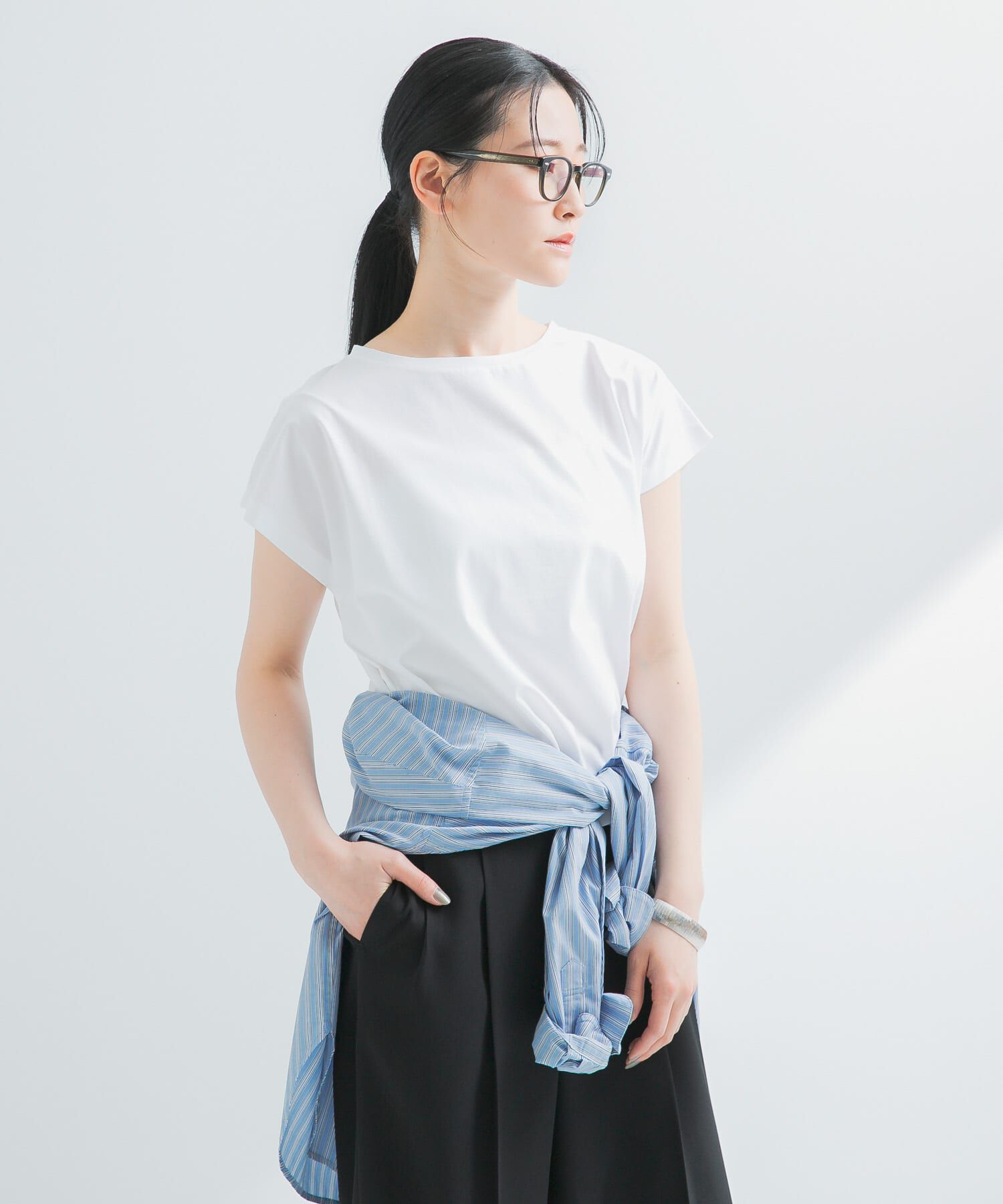 URBAN RESEARCH「スーピマコットンボートネックカットソー」|Tシャツ・カットソー|