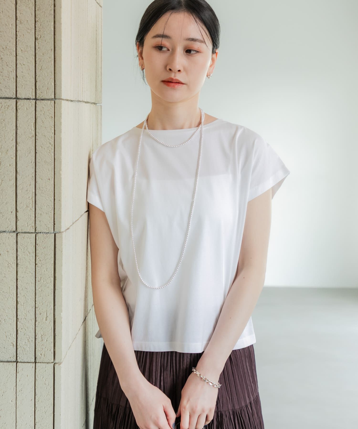 URBAN RESEARCH「スーピマコットンボートネックカットソー」|Tシャツ・カットソー|