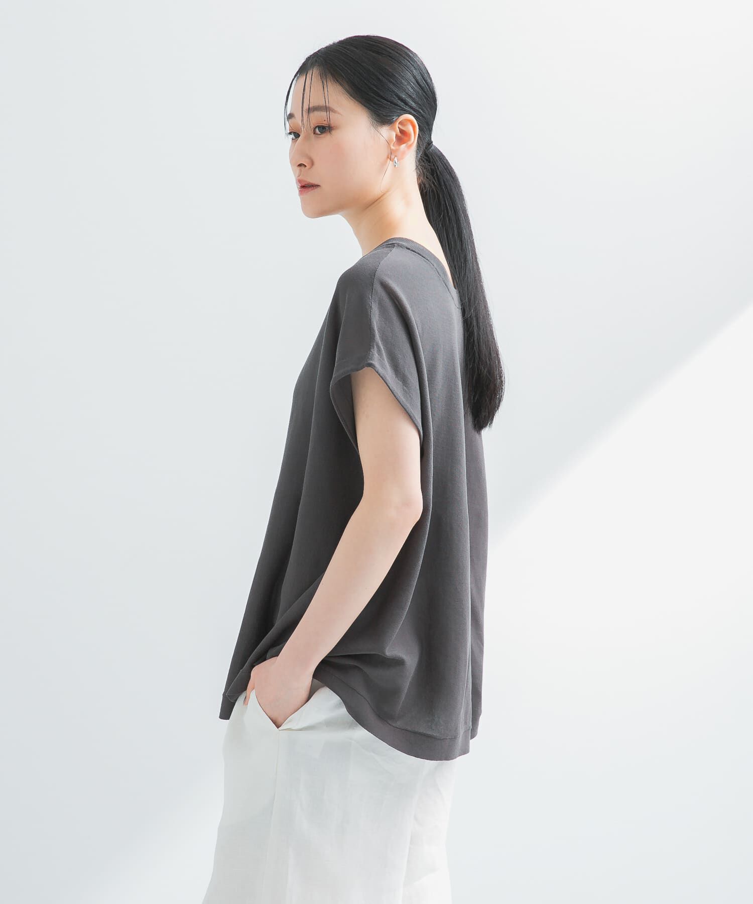 URBAN RESEARCH「『UVカット』2WAYフレンチスリーブニット」|ニット・セーター|