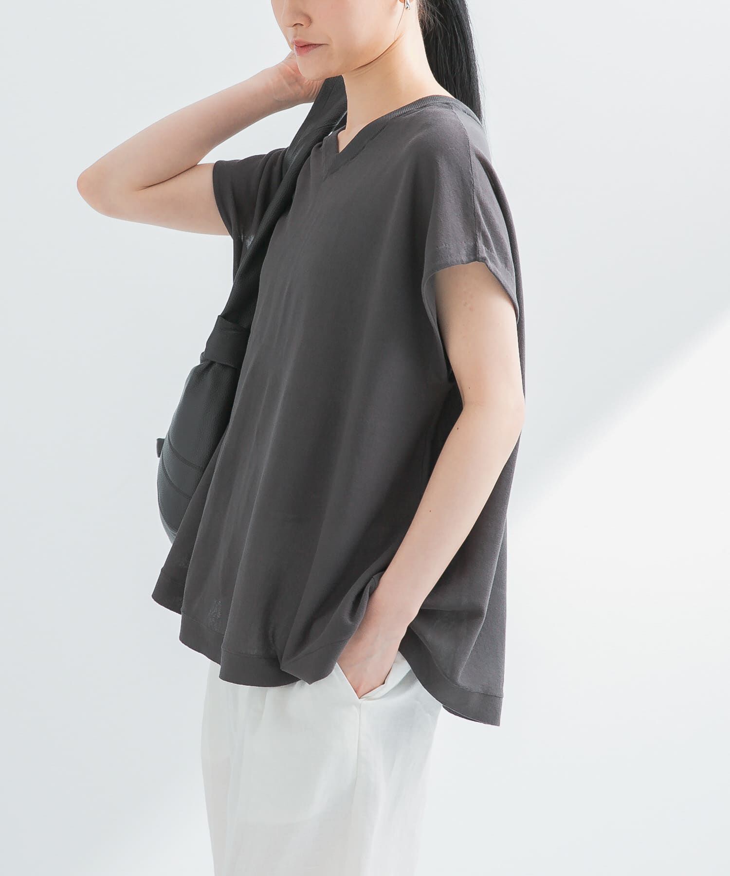 URBAN RESEARCH「『UVカット』2WAYフレンチスリーブニット」|ニット・セーター|