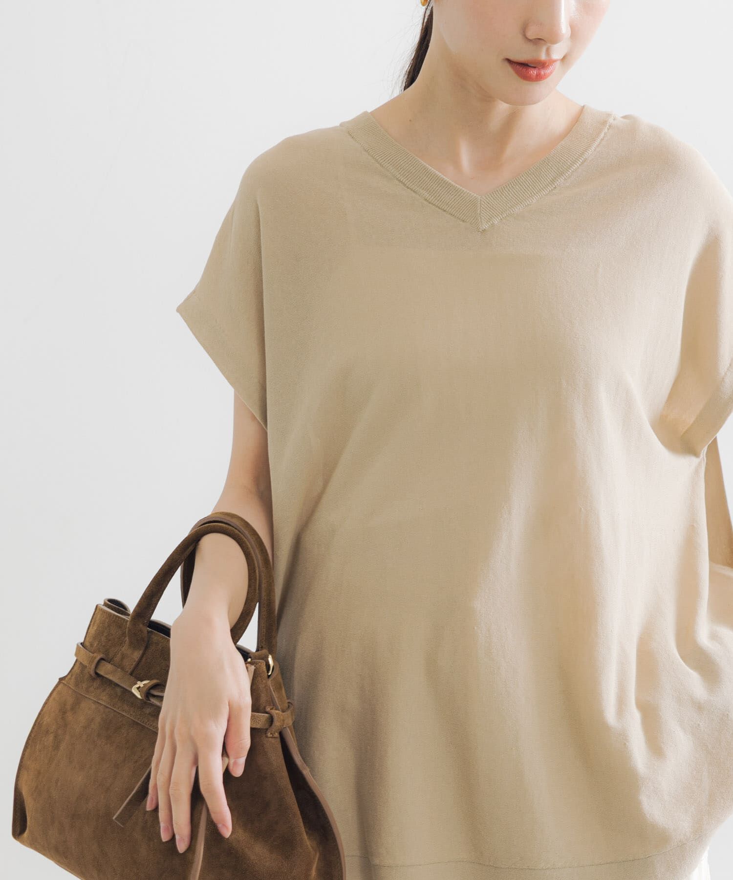 URBAN RESEARCH「『UVカット』2WAYフレンチスリーブニット」|ニット・セーター|