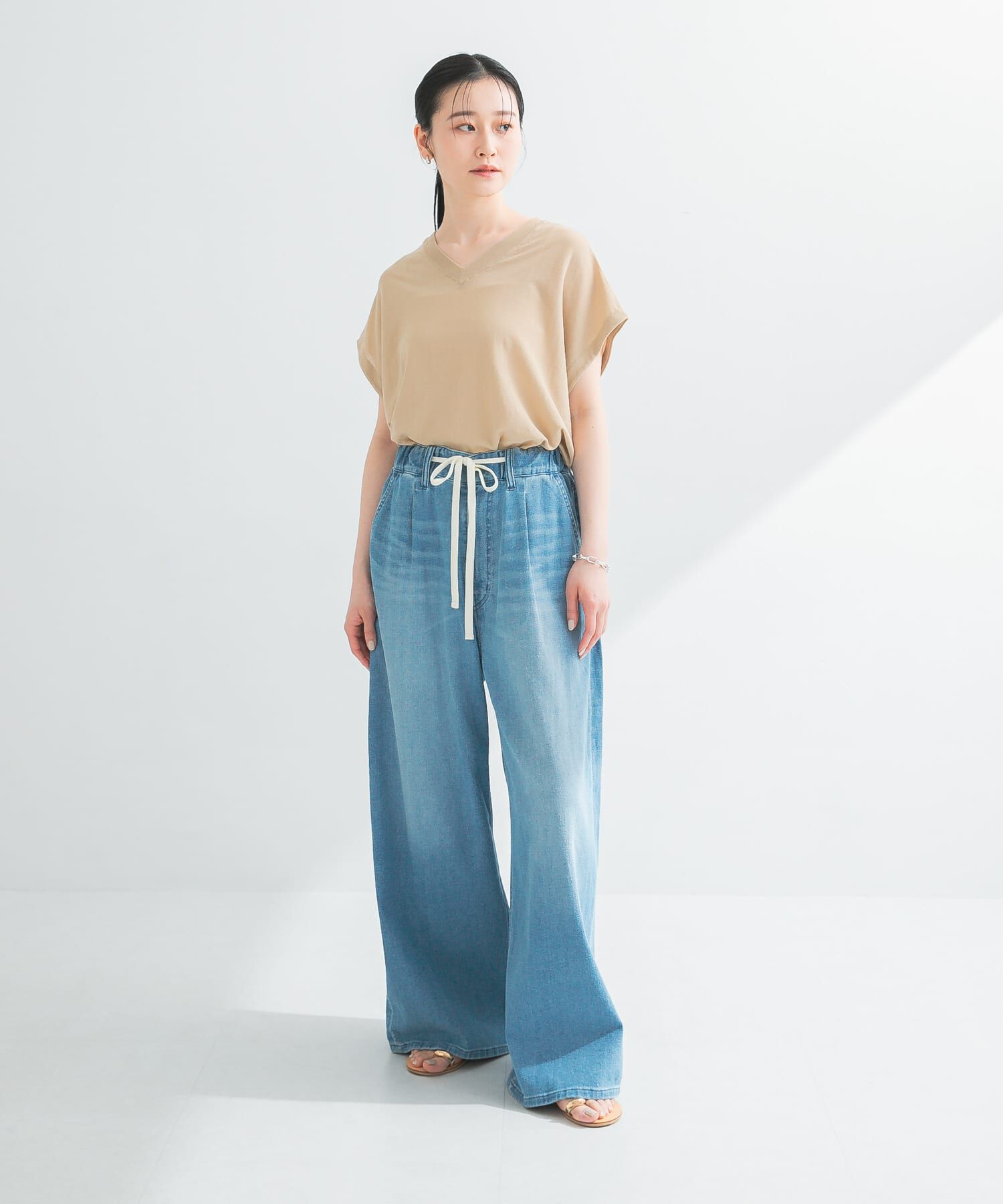 URBAN RESEARCH「『UVカット』2WAYフレンチスリーブニット」|ニット・セーター|