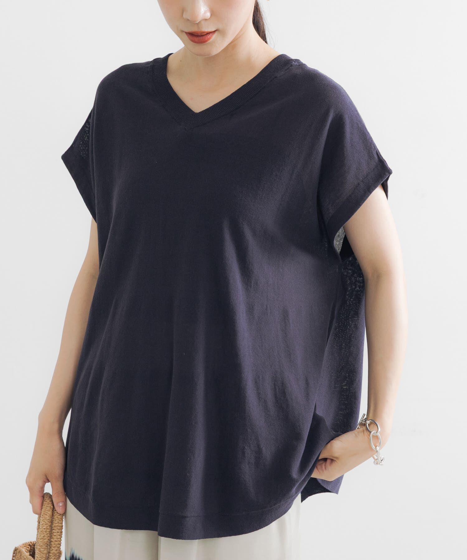 URBAN RESEARCH「『UVカット』2WAYフレンチスリーブニット」|ニット・セーター|