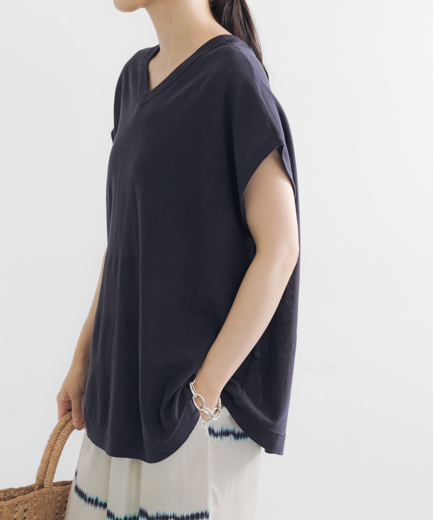 URBAN RESEARCH「『UVカット』2WAYフレンチスリーブニット」|ニット・セーター|