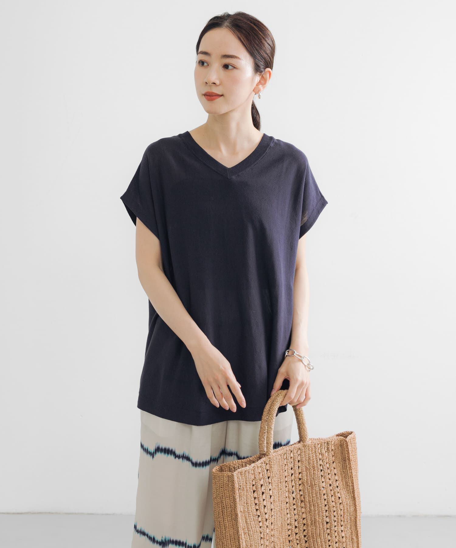 URBAN RESEARCH「『UVカット』2WAYフレンチスリーブニット」|ニット・セーター|