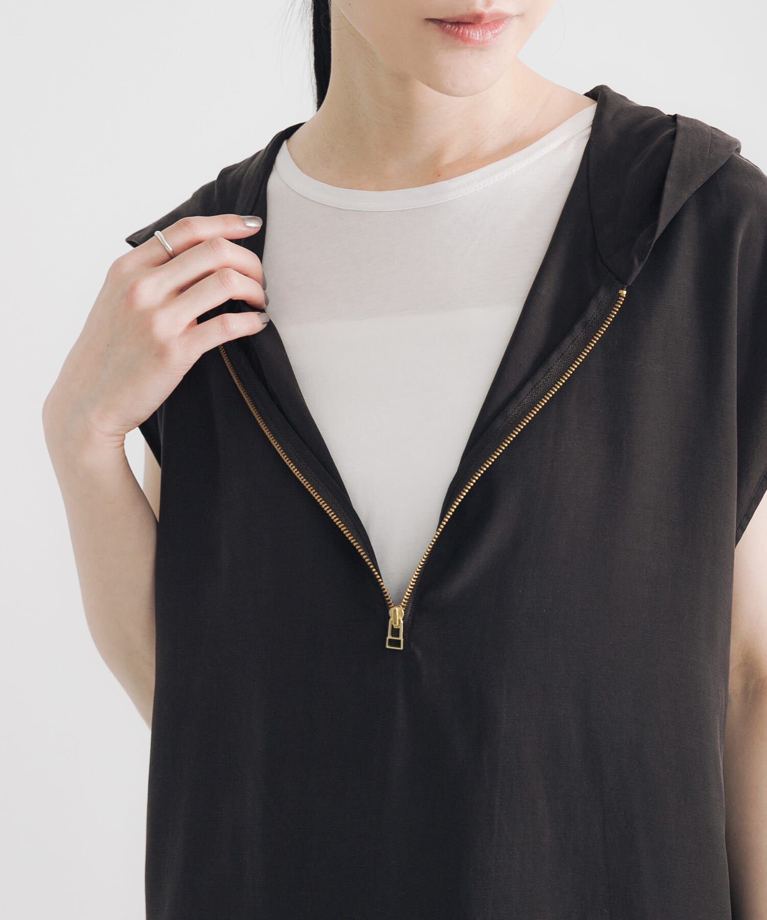 URBAN RESEARCH「キュプラレーヨンフーディトップス」|Tシャツ・カットソー|