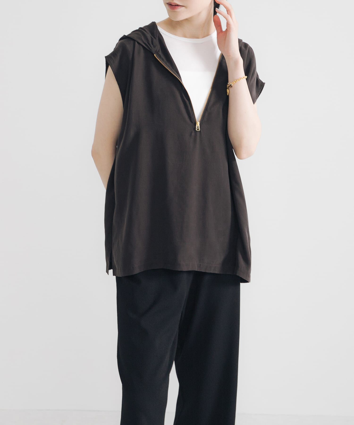 URBAN RESEARCH「キュプラレーヨンフーディトップス」|Tシャツ・カットソー|