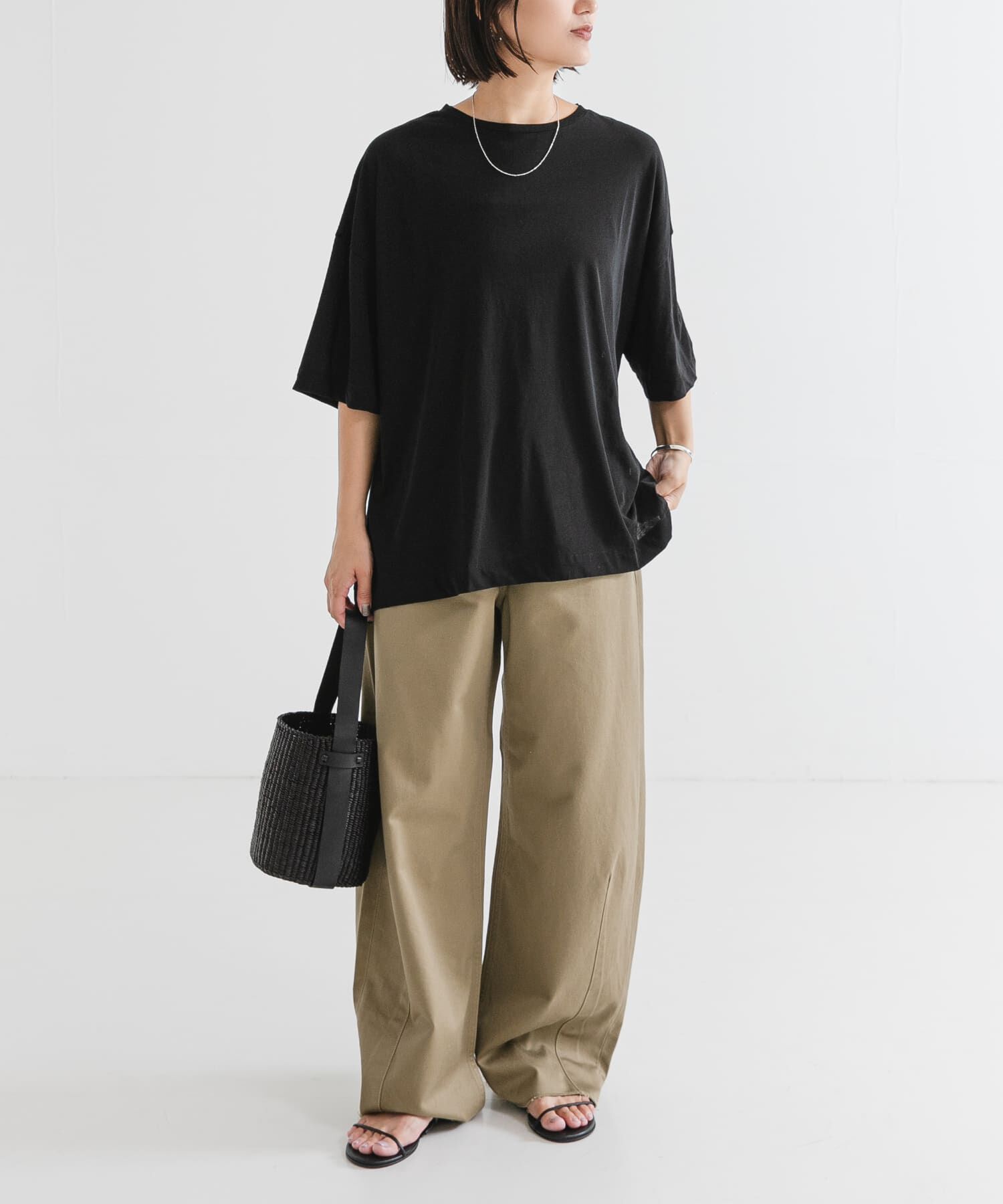 URBAN RESEARCH「強撚天竺LOOSE Tシャツ」|Tシャツ・カットソー|