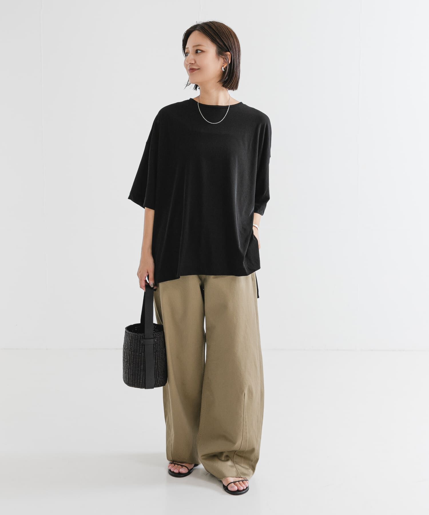 URBAN RESEARCH「強撚天竺LOOSE Tシャツ」|Tシャツ・カットソー|