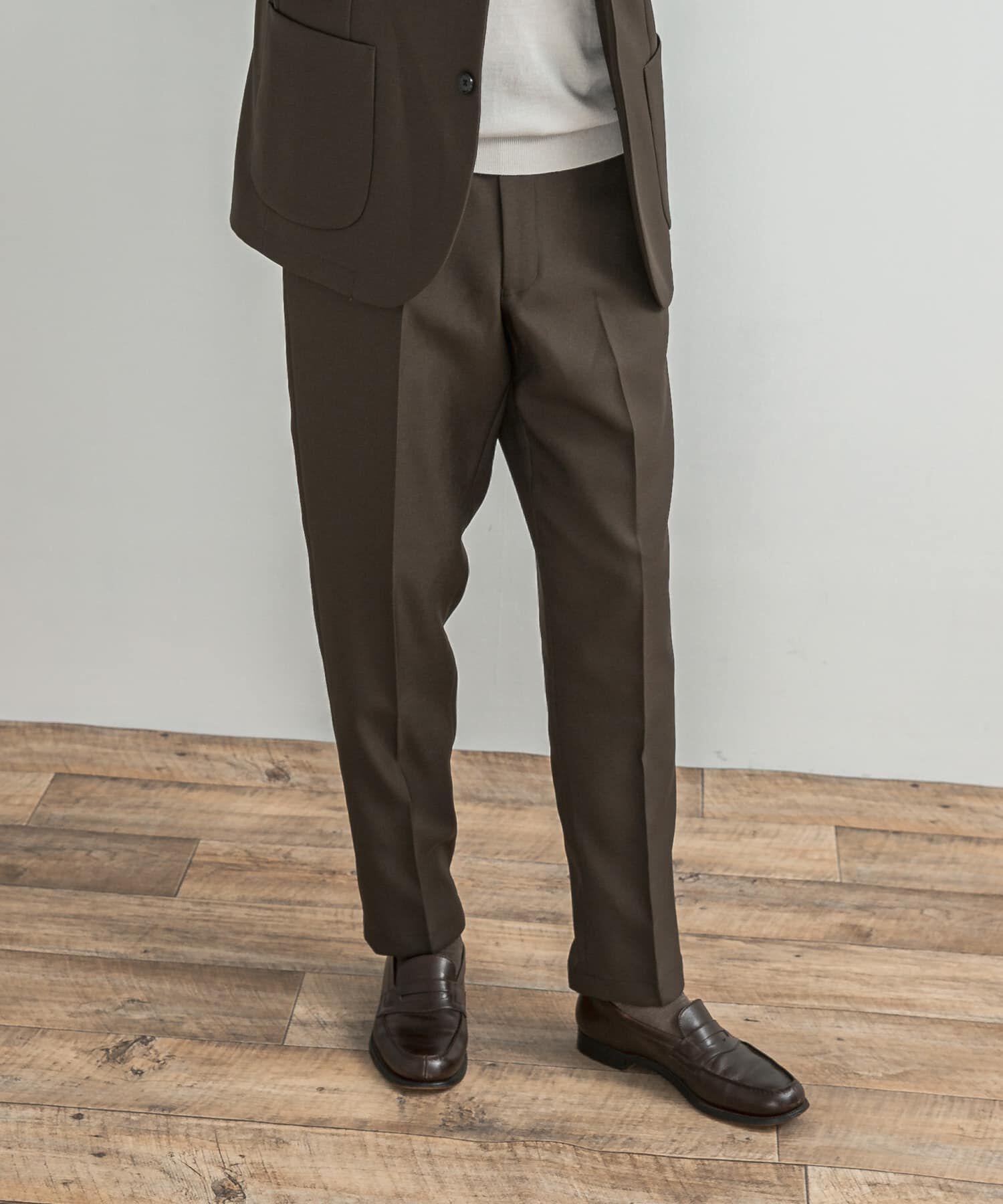 URBAN RESEARCH DOORS「LIFE STYLE TAILOR　ウールライクツイルコンフォータブルパンツ」|スラックス|