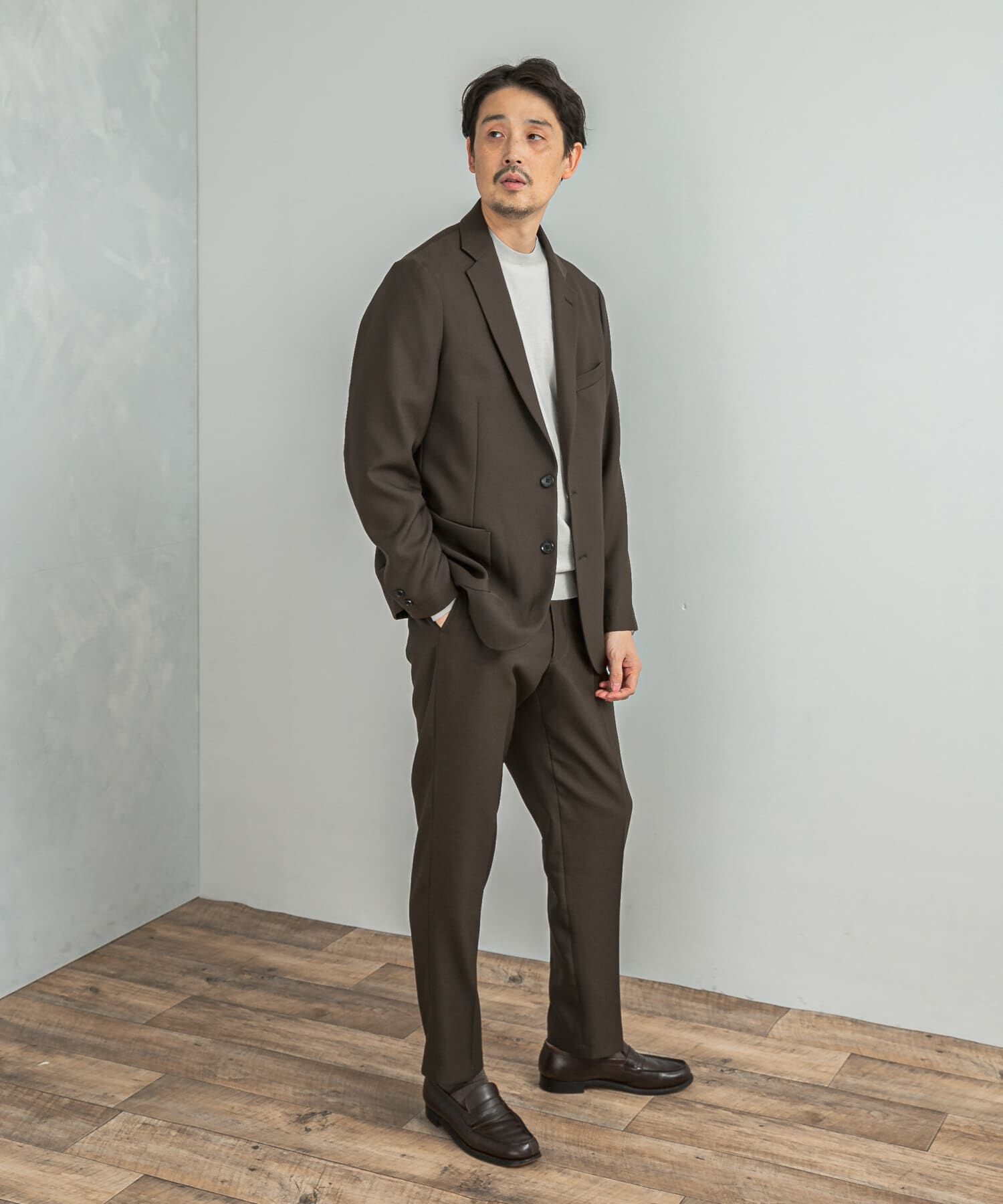 URBAN RESEARCH DOORS「LIFE STYLE TAILOR　ウールライクツイルコンフォータブルパンツ」|スラックス|