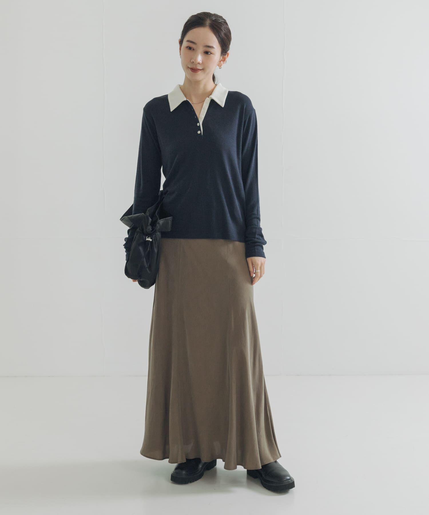 URBAN RESEARCH「ウールジャージーポロ衿トップス」|ニット・セーター|