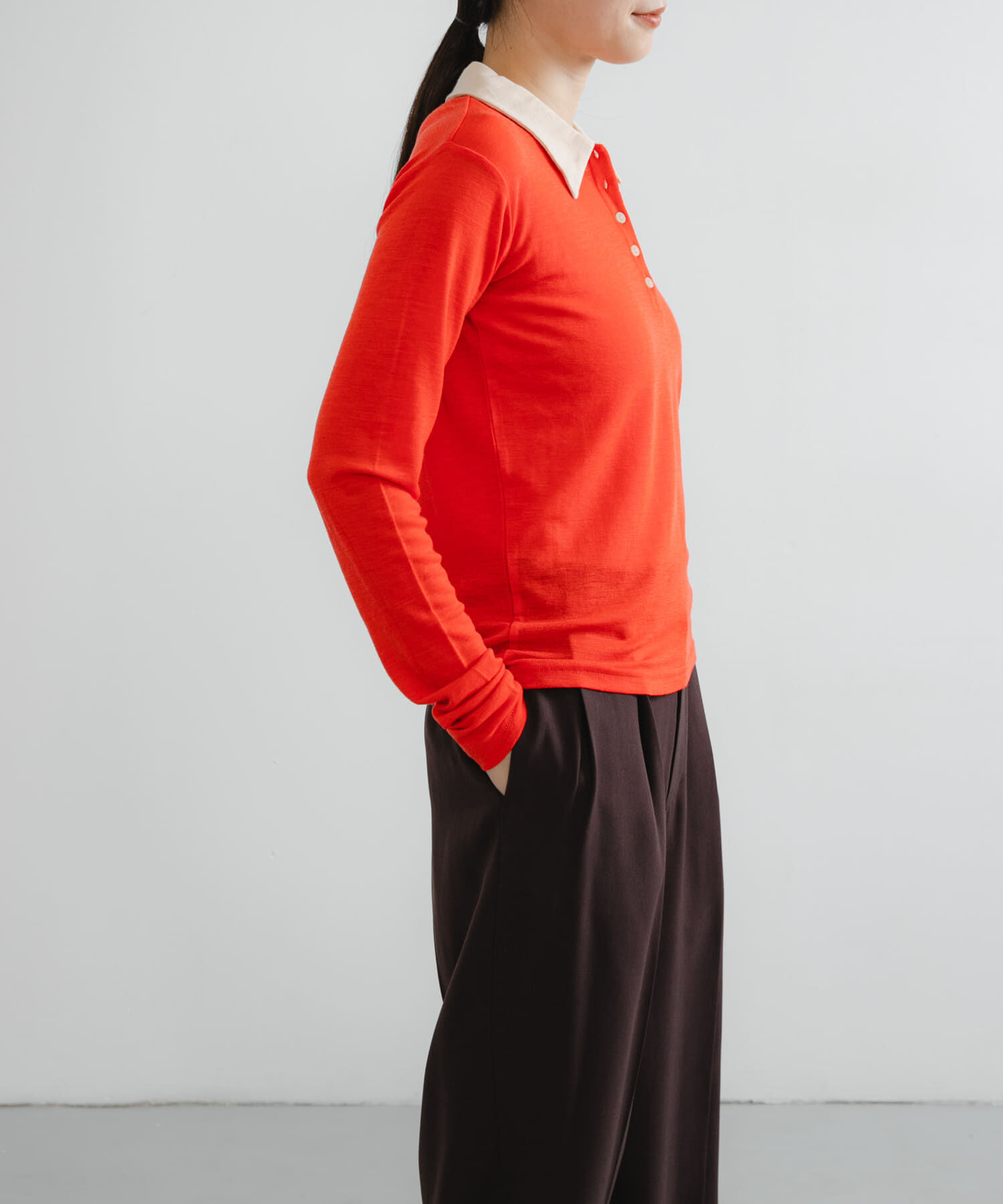 URBAN RESEARCH「ウールジャージーポロ衿トップス」|ニット・セーター|