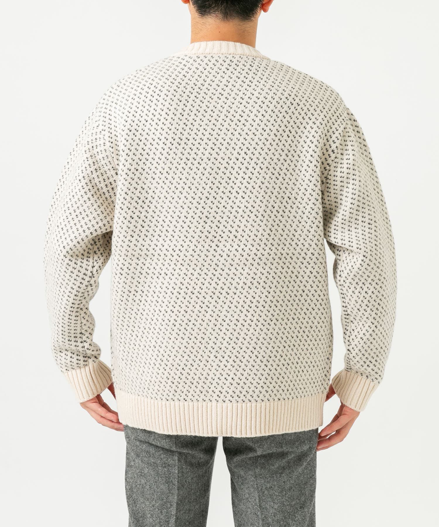 URBAN RESEARCH ROSSO「『XLサイズあり』バーズアイ柄クルーニットカーディガン」|カーディガン|