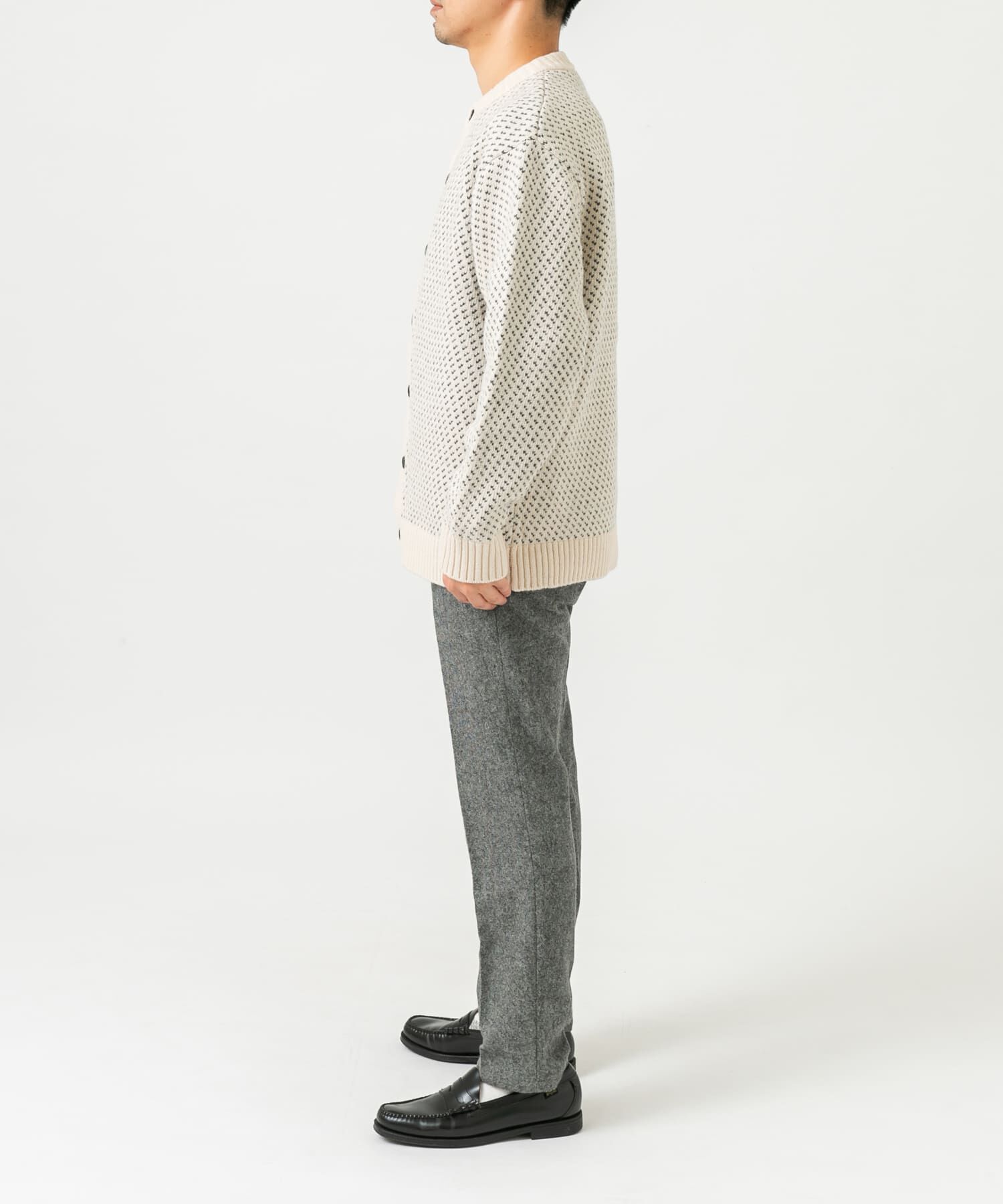 URBAN RESEARCH ROSSO「『XLサイズあり』バーズアイ柄クルーニットカーディガン」|カーディガン|