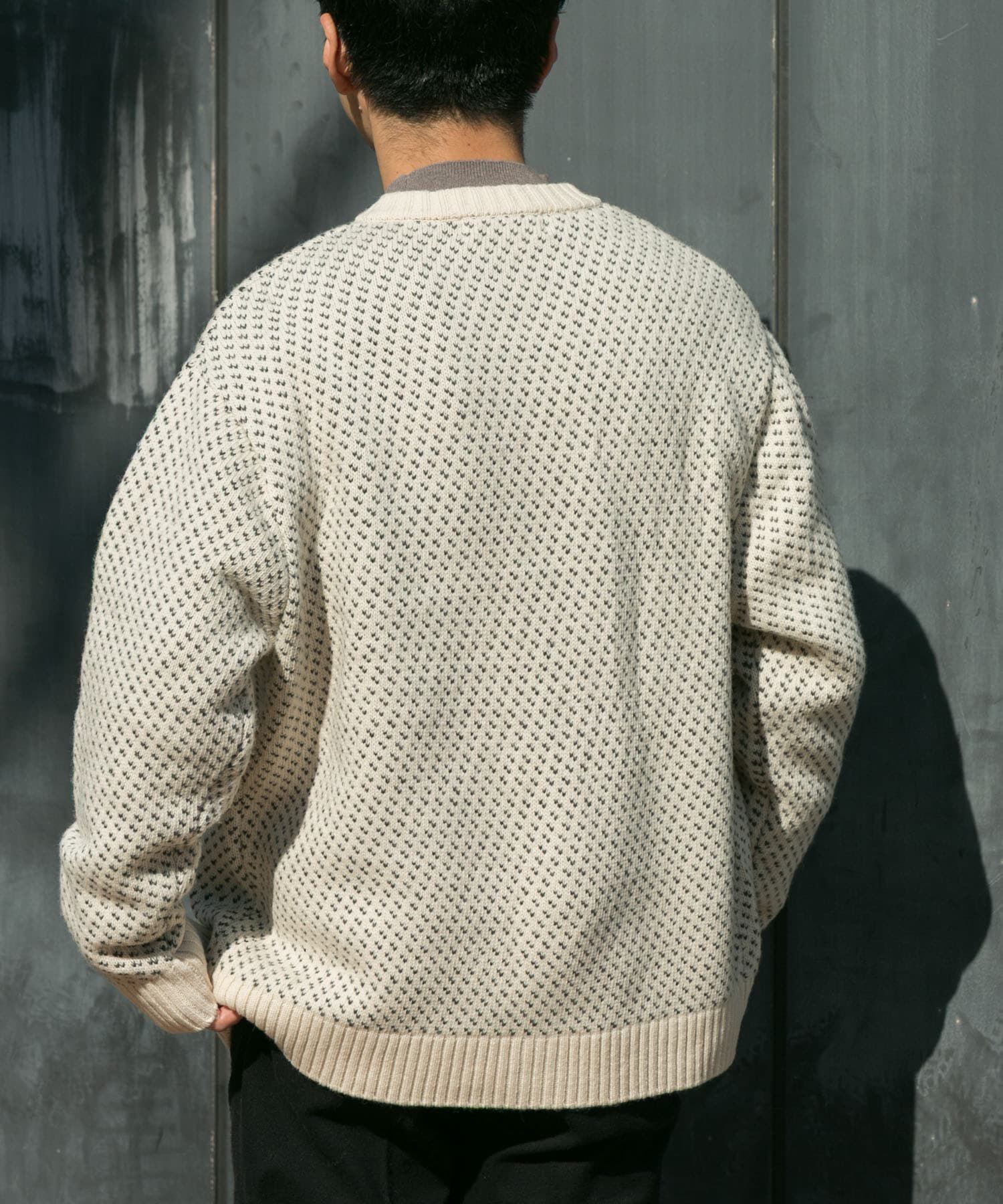 URBAN RESEARCH ROSSO「『XLサイズあり』バーズアイ柄クルーニットカーディガン」|カーディガン|