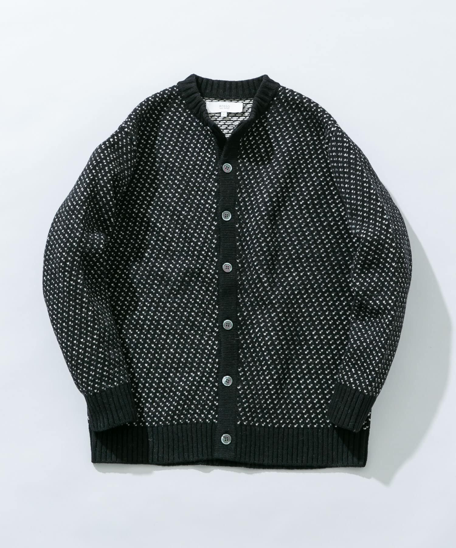 URBAN RESEARCH ROSSO「『XLサイズあり』バーズアイ柄クルーニットカーディガン」|カーディガン|