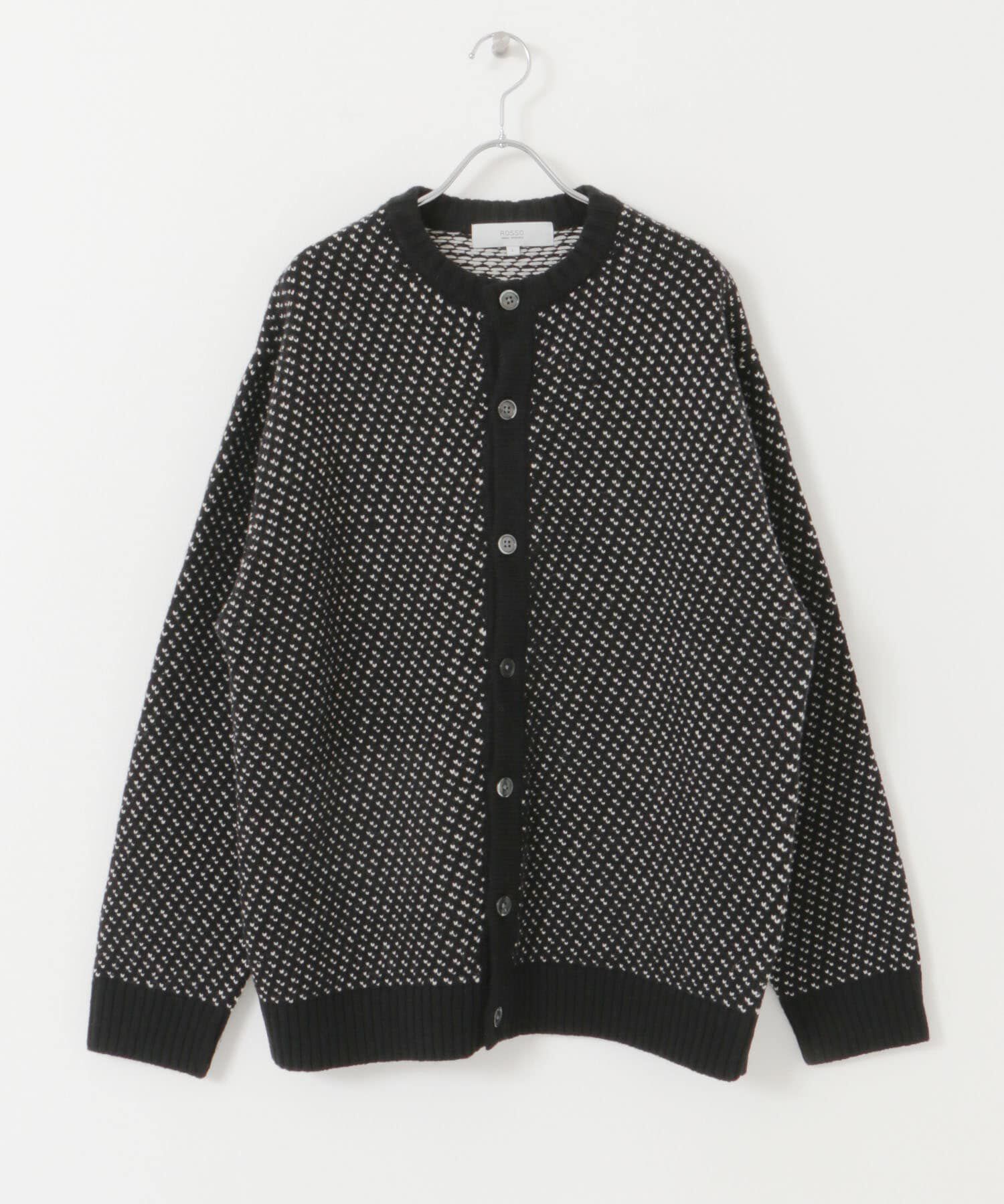URBAN RESEARCH ROSSO「『XLサイズあり』バーズアイ柄クルーニットカーディガン」|カーディガン|