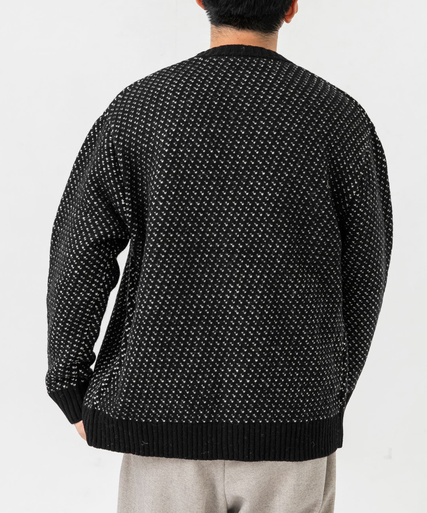 URBAN RESEARCH ROSSO「『XLサイズあり』バーズアイ柄クルーニットカーディガン」|カーディガン|