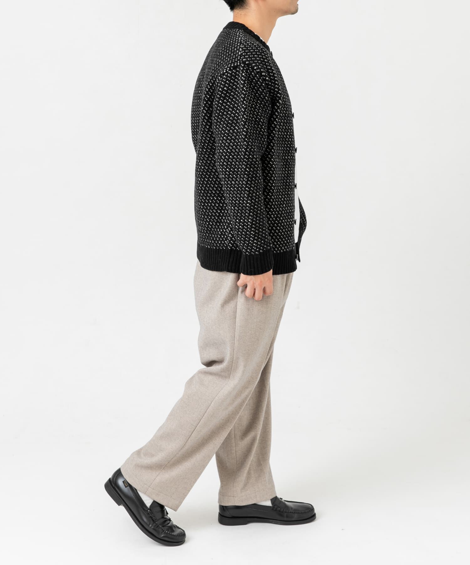 URBAN RESEARCH ROSSO「『XLサイズあり』バーズアイ柄クルーニットカーディガン」|カーディガン|