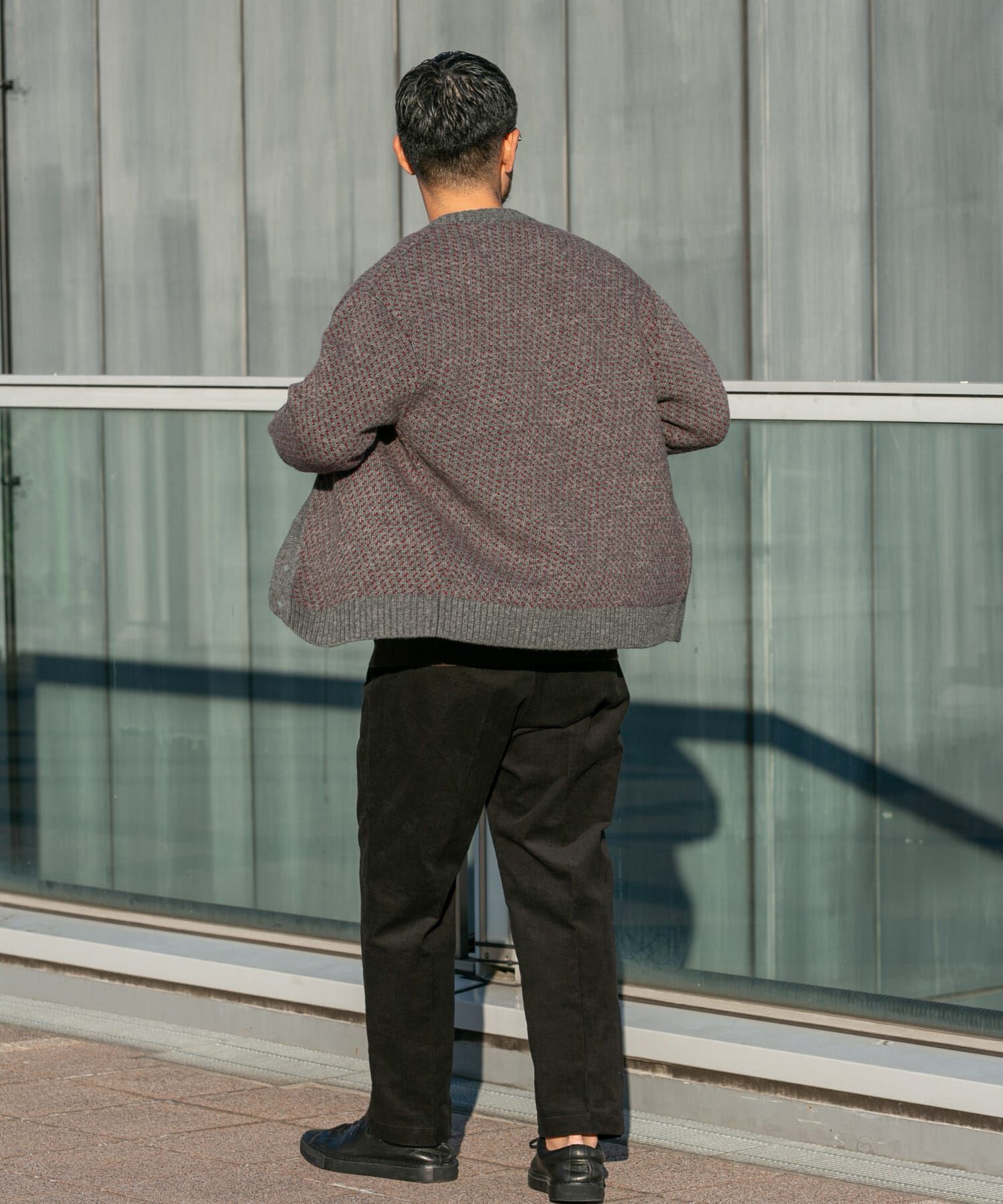 URBAN RESEARCH ROSSO「『XLサイズあり』バーズアイ柄クルーニットカーディガン」|カーディガン|