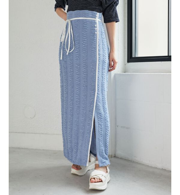 MAJESTICLEGON「配色ラインナロースカート」|スカート|